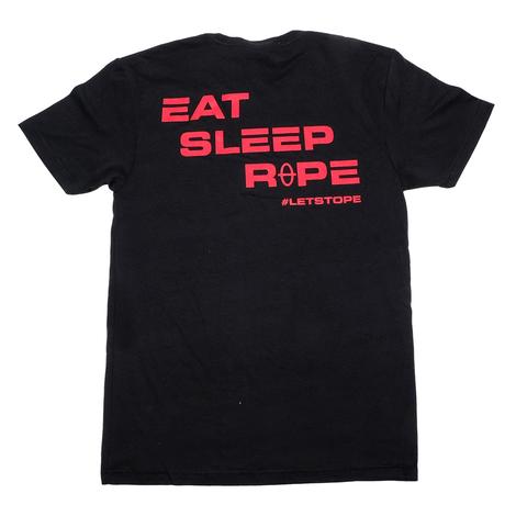 Let's Rope Black Eat Sleep Rope Men's Tee
